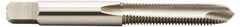 Hertel - #5-40 UNC, H1, 2 Flutes, Plug Chamfer, Bright Finish, High Speed Steel Spiral Point STI Tap - 2-1/8" OAL, 3/4" Thread Length - Exact Tool & Supply