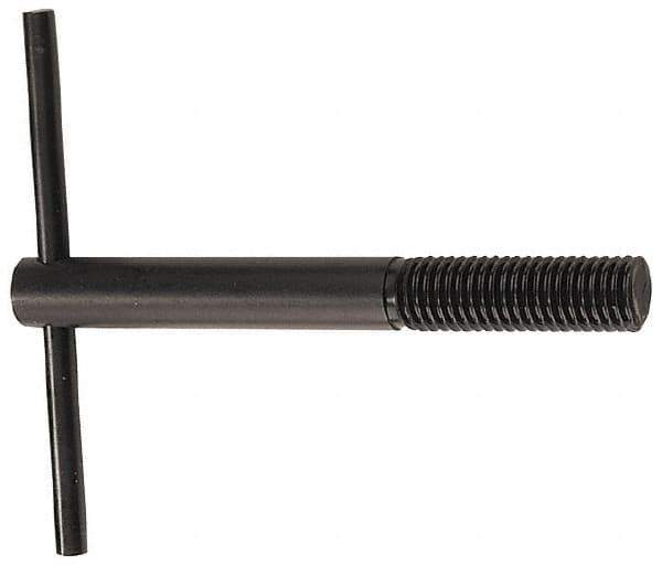 Heli-Coil - 9/16-12, Free-Running & Locking Insert Compatible, Mandrel Thread Insert Hand Installation Tool - Type III Threaded Mandrel, UNC Thread, 4-7/8" OAL, 4" Spinner Diam, 9/16-12 Insert Internal Thread - Exact Tool & Supply
