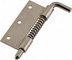 Made in USA - 7/8" Wide x 0.05" Thick, 302/304 Hinge - Stainless Steel, Polished Finish - Exact Tool & Supply