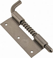 Made in USA - 1" Wide x 1/16" Thick, Hinge - Stainless Steel, Polished Finish - Exact Tool & Supply