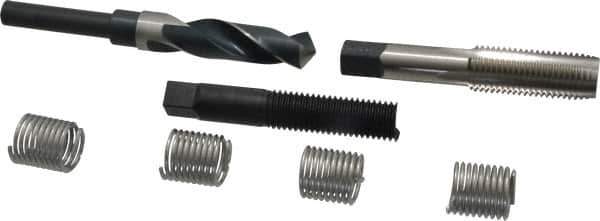 Heli-Coil - 4 Inserts, 3/4-10 UNC, Thread Repair Kit - 1.125" Insert Length - Exact Tool & Supply