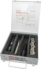 Heli-Coil - 6 Inserts, 7/8-9 UNC, Thread Repair Kit - 1.312" Insert Length - Exact Tool & Supply