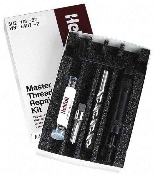 Heli-Coil - 10 Inserts, 3/4-14, Thread Repair Kit - Includes Drill, Installation Tool and Tap - Exact Tool & Supply