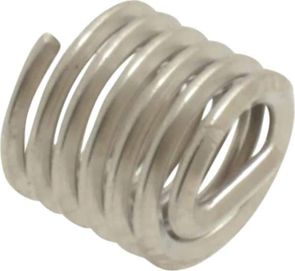 Heli-Coil - #12-24 UNC, 0.324" OAL, Free Running Helical Insert - 6 Free Coils, Tanged, Stainless Steel, Bright Finish, 1-1/2D Insert Length - Exact Tool & Supply
