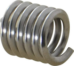 Heli-Coil - 1/4-20 UNC, 3/8" OAL, Free Running Helical Insert - 5-3/4 Free Coils, Tanged, Stainless Steel, Bright Finish, 1-1/2D Insert Length - Exact Tool & Supply