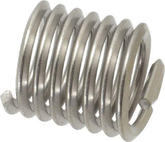 Heli-Coil - 3/8-16 UNC, 0.562" OAL, Free Running Helical Insert - 7-1/4 Free Coils, Tanged, Stainless Steel, Bright Finish, 1-1/2D Insert Length - Exact Tool & Supply