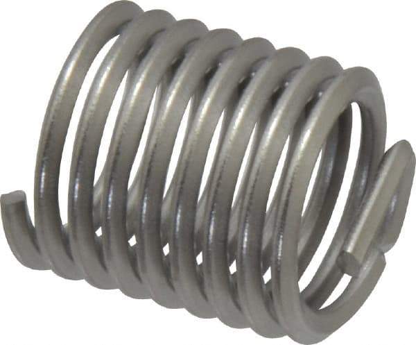 Heli-Coil - 9/16-12 UNC, 0.844" OAL, Free Running Helical Insert - 8-1/4 Free Coils, Tanged, Stainless Steel, Bright Finish, 1-1/2D Insert Length - Exact Tool & Supply