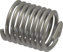 Heli-Coil - 9/16-12 UNC, 0.844" OAL, Free Running Helical Insert - 8-1/4 Free Coils, Tanged, Stainless Steel, Bright Finish, 1-1/2D Insert Length - Exact Tool & Supply
