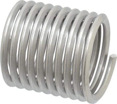 Heli-Coil - 1-1/8 - 7 UNC, 1.688" OAL, Free Running Helical Insert - 9-7/8 Free Coils, Tanged, Stainless Steel, Bright Finish, 1-1/2D Insert Length - Exact Tool & Supply