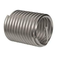 Heli-Coil - 1-1/4 - 7 UNC, 1-7/8" OAL, Free Running Helical Insert - 11-1/4 Free Coils, Tanged, Stainless Steel, Bright Finish, 1-1/2D Insert Length - Exact Tool & Supply