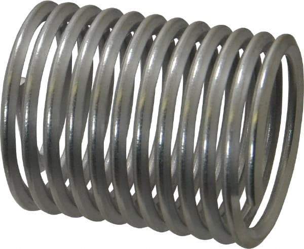 Heli-Coil - 1-1/2 - 6 UNC, 2-1/4" OAL, Free Running Helical Insert - 11-1/2 Free Coils, Tanged, Stainless Steel, Bright Finish, 1-1/2D Insert Length - Exact Tool & Supply