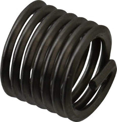 Heli-Coil - #10-32 UNF, 0.285" OAL, Free Running Helical Insert - 6-7/8 Free Coils, Tanged, Stainless Steel, Bright Finish, 1-1/2D Insert Length - Exact Tool & Supply