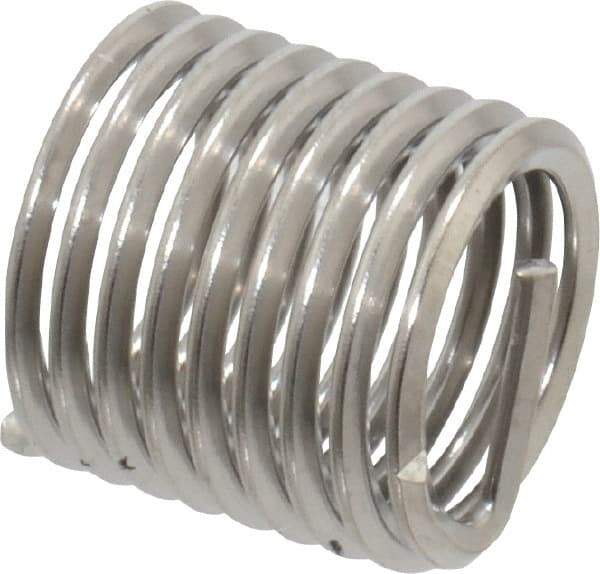 Heli-Coil - 5/16-24 UNF, 0.469" OAL, Free Running Helical Insert - 8-7/8 Free Coils, Tanged, Stainless Steel, Bright Finish, 1-1/2D Insert Length - Exact Tool & Supply
