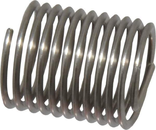 Heli-Coil - 3/8-24 UNF, 0.562" OAL, Free Running Helical Insert - 11 Free Coils, Tanged, Stainless Steel, Bright Finish, 1-1/2D Insert Length - Exact Tool & Supply