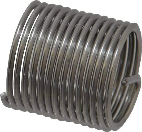 Heli-Coil - 5/8-18 UNF, 0.938" OAL, Free Running Helical Insert - 14-1/8 Free Coils, Tanged, Stainless Steel, Bright Finish, 1-1/2D Insert Length - Exact Tool & Supply