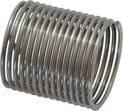 Heli-Coil - 3/4-16 UNF, 1-1/8" OAL, Free Running Helical Insert - 15-1/8 Free Coils, Tanged, Stainless Steel, Bright Finish, 1-1/2D Insert Length - Exact Tool & Supply