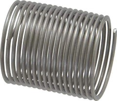 Heli-Coil - 1-14 UNS, 1-1/2" OAL, Free Running Helical Insert - 17-7/8 Free Coils, Tanged, Stainless Steel, Bright Finish, 1-1/2D Insert Length - Exact Tool & Supply