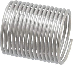 Heli-Coil - 1-12 UNF, 1-1/2" OAL, Free Running Helical Insert - 15 Free Coils, Tanged, Stainless Steel, Bright Finish, 1-1/2D Insert Length - Exact Tool & Supply
