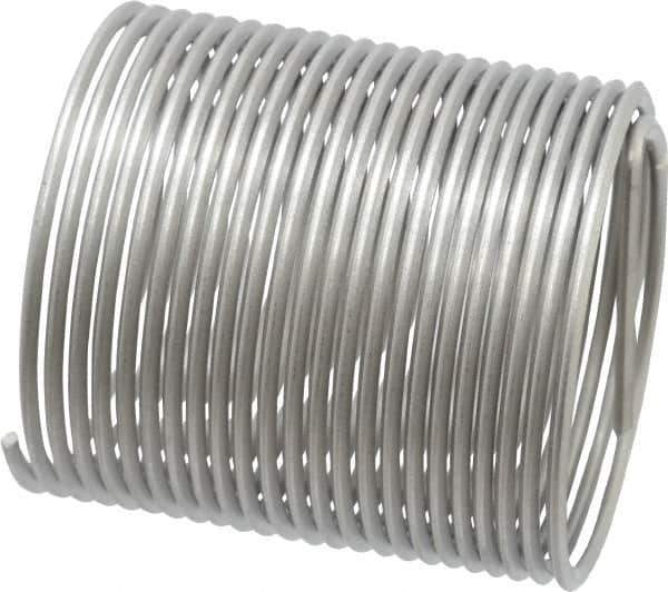 Heli-Coil - 1-1/2 - 12 UNF, 2-1/4" OAL, Free Running Helical Insert - 23-1/2 Free Coils, Tanged, Stainless Steel, Bright Finish, 1-1/2D Insert Length - Exact Tool & Supply