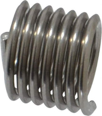 Heli-Coil - M6x1.00 Metric Coarse, 9mm OAL, Free Running Helical Insert - 6-3/4 Free Coils, Tanged, Stainless Steel, Bright Finish, 1-1/2D Insert Length - Exact Tool & Supply