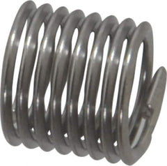Heli-Coil - M7x1.00 Metric Coarse, 10.5mm OAL, Free Running Helical Insert - 8 Free Coils, Tanged, Stainless Steel, Bright Finish, 1-1/2D Insert Length - Exact Tool & Supply