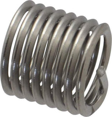 Heli-Coil - M10x1.50 Metric Coarse, 15mm OAL, Free Running Helical Insert - 8 Free Coils, Tanged, Stainless Steel, Bright Finish, 1-1/2D Insert Length - Exact Tool & Supply