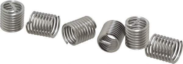 Heli-Coil - M14x2.00 Metric Coarse, 21mm OAL, Free Running Helical Insert - 8-1/2 Free Coils, Tanged, Stainless Steel, Bright Finish, 1-1/2D Insert Length - Exact Tool & Supply