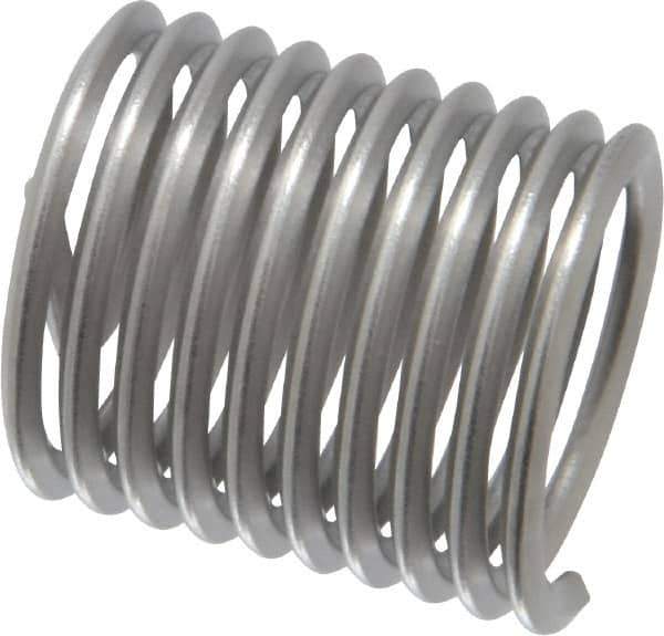 Heli-Coil - M16x2.00 Metric Coarse, 24mm OAL, Free Running Helical Insert - 9-3/4 Free Coils, Tanged, Stainless Steel, Bright Finish, 1-1/2D Insert Length - Exact Tool & Supply