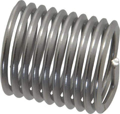 Heli-Coil - M20x2.50 Metric Coarse, 30mm OAL, Free Running Helical Insert - 13-5/8 Free Coils, Tanged, Stainless Steel, Bright Finish, 1-1/2D Insert Length - Exact Tool & Supply