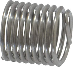 Heli-Coil - M8x1.00 Metric Fine, 12mm OAL, Free Running Helical Insert - 9-3/8 Free Coils, Tanged, Stainless Steel, Bright Finish, 1-1/2D Insert Length - Exact Tool & Supply