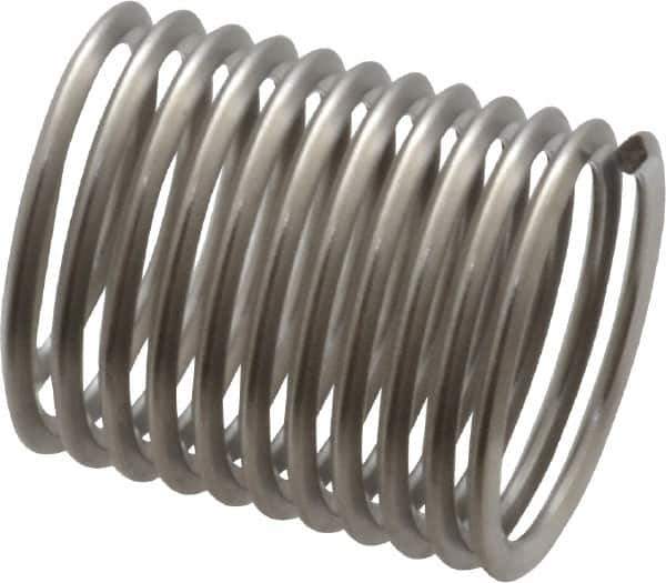 Heli-Coil - M14x1.50 Metric Fine, 21mm OAL, Free Running Helical Insert - 11-3/8 Free Coils, Tanged, Stainless Steel, Bright Finish, 1-1/2D Insert Length - Exact Tool & Supply