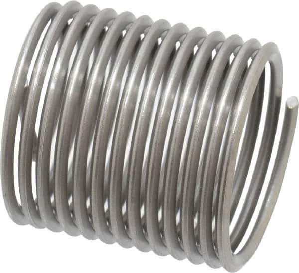 Heli-Coil - M16x1.50 Metric Fine, 24mm OAL, Free Running Helical Insert - 13/1/8 Free Coils, Tanged, Stainless Steel, Bright Finish, 1-1/2D Insert Length - Exact Tool & Supply