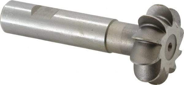 Whitney Tool Co. - 5/16" Radius, 11/16" Circle Diam, 1-3/4" Cutter Diam, Shank Connection, Convex Radius Cutter - 3/4" Shank Diam, 4" OAL, High Speed Steel, Uncoated, Profile Ground, 10 Teeth, Weldon Flat - Exact Tool & Supply