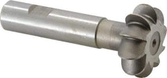 Whitney Tool Co. - 5/16" Radius, 11/16" Circle Diam, 1-3/4" Cutter Diam, Shank Connection, Convex Radius Cutter - 3/4" Shank Diam, 4" OAL, High Speed Steel, Uncoated, Profile Ground, 10 Teeth, Weldon Flat - Exact Tool & Supply