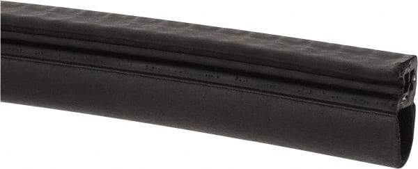 Made in USA - 13mm High, 10mm Max Compression, Keltan Clip On Gasket - 19-10 Door Gauge, 20mm Wide, Cut to Length - Exact Tool & Supply