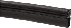 Made in USA - 13mm High, 10mm Max Compression, Keltan Clip On Gasket - 19-10 Door Gauge, 20mm Wide, Cut to Length - Exact Tool & Supply