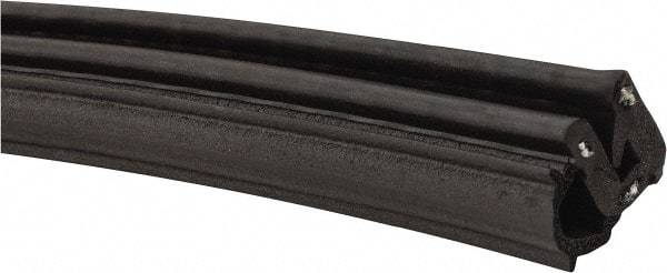 Made in USA - 11mm High, 3.5mm Max Compression, Keltan Clip On Gasket - 21-12 Door Gauge, 9.5mm Wide, Cut to Length - Exact Tool & Supply
