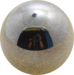 Value Collection - 1/2 Inch Diameter, Grade 25, Chrome Steel Ball - 62 to 66 C Hardness, 0.00005 Inch Diameter Deviation, 0.000025 Inch Sphericity - Exact Tool & Supply