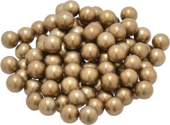 Value Collection - 1/4 Inch Diameter Brass Ball - 0.0002 Inch Sphericity, Grade 200, 75 to 87 B Hardness - Exact Tool & Supply