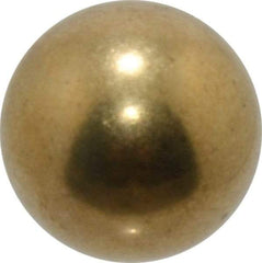 Value Collection - 5/8 Inch Diameter Brass Ball - 0.0002 Inch Sphericity, Grade 200, 75 to 87 B Hardness - Exact Tool & Supply
