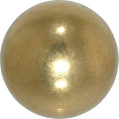 Value Collection - 3/4 Inch Diameter Brass Ball - 0.0002 Inch Sphericity, Grade 200, 75 to 87 B Hardness - Exact Tool & Supply