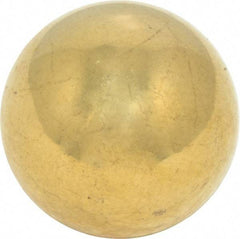 Value Collection - 1 Inch Diameter Brass Ball - 0.0002 Inch Sphericity, Grade 200, 75 to 87 B Hardness - Exact Tool & Supply