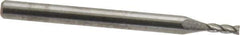 SGS - 1/16", 3/16" LOC, 1/8" Shank Diam, 1-1/2" OAL, 4 Flute, Solid Carbide Square End Mill - Single End, Uncoated, Spiral Flute, 30° Helix, Centercutting, Right Hand Cut, Right Hand Flute, Series 54 - Exact Tool & Supply