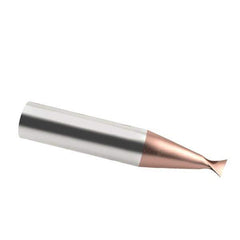 SGS - 1/2", 1" LOC, 1/2" Shank Diam, 3" OAL, 2 Flute, Solid Carbide Square End Mill - Single End, TiCN Finish, Spiral Flute, 30° Helix, Centercutting, Right Hand Cut, Right Hand Flute, Series 52 - Exact Tool & Supply