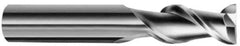 SGS - 3/4", 3" LOC, 3/4" Shank Diam, 5-1/4" OAL, 2 Flute, Solid Carbide Square End Mill - Single End, Uncoated, Spiral Flute, 45° Helix, Centercutting, Right Hand Cut, Right Hand Flute, Series 44 - Exact Tool & Supply
