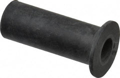 RivetKing - 1/4-20, 0.63" Diam x 0.051" Thick Flange, Rubber Insulated Rivet Nut - UNC Thread, Rubber, 1/2" Body Diam, 0.63" OAL - Exact Tool & Supply