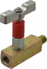Value Collection - 1/4" Pipe, Inline Soft Seat Needle Valve - MNPT x FNPT Ends, Alloy Valve, 6,000 Max psi - Exact Tool & Supply