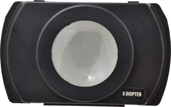 Electrix - 4 Diopter, 3" Wide, Task & Machine Light Magnifier Lens - Black, For Use with 7450 & 7452 Magnifiers - Exact Tool & Supply