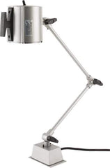 Electrix - 32 Inch, Swing Arm, Direct Mounted, Halogen, Gray, Desk Task Light - 55 Watt, 12 Volt, Nonmagnifying - Exact Tool & Supply