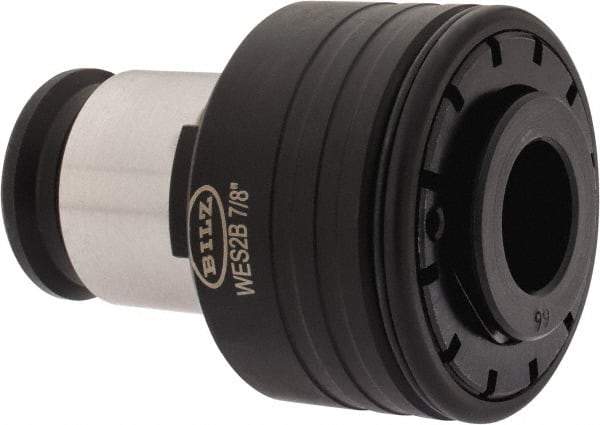 Bilz - 0.697" Tap Shank Diam, 0.523" Tap Square Size, 7/8" Tap, #2 Tapping Adapter - 0.4331" Projection, 1.181" Tap Depth, 1.8111" OAL, 1.22" Shank OD, Through Coolant, Series WES 2 - Exact Tool & Supply